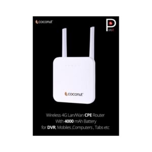 COCONUT SIM ROUTER 4G WIFI (PORTO 1) (WITH 4000 MAH BATTERY BACKUP)