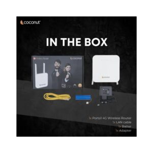 COCONUT SIM ROUTER 4G WIFI (PORTO 1) (WITH 4000 MAH BATTERY BACKUP) - Image 3