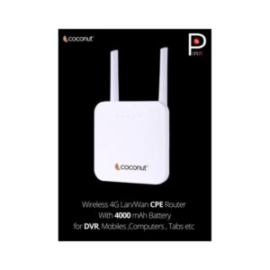 COCONUT SIM ROUTER 4G WIFI (PORTO 1) (WITH 4000 MAH BATTERY BACKUP) - Image 2