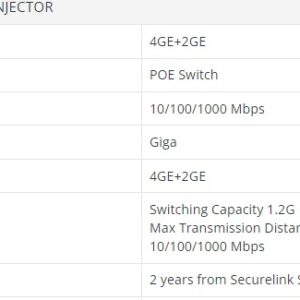 SECURELINK POE SWITCH 4 PORT GIGA (4 GIGA + 2 GIGA UPLINK) - Image 3