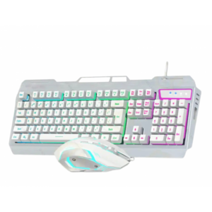 COCONUT GAMING KEYBOARD MOUSE COMBO USB GM33 COLA WHITE - Image 2