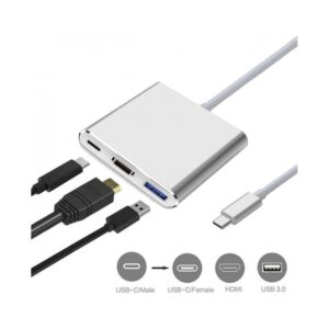 RANZ TYPE C HUB 3 PORT (USB 3.0|HDMI|TYPE C) PREMIUM - Image 2