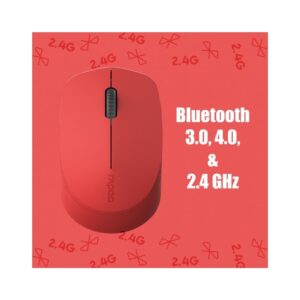 RAPOO MOUSE BLUETOOTH WIRELESS M100 (RED) MULTY MODE - Image 3
