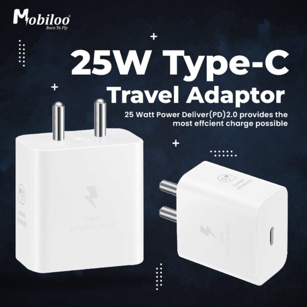 MOBILOO 25W SUPER FAST TYPE C CHARGER 2.O
