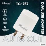 MOBILOO 3.4AMP DUAL USB FAST CHARGER - TC-767