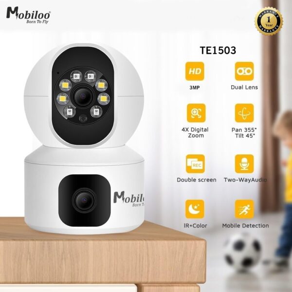 MOBILOO 360 DUAL LENS INDOOR WIFI CAMARA - Image 4