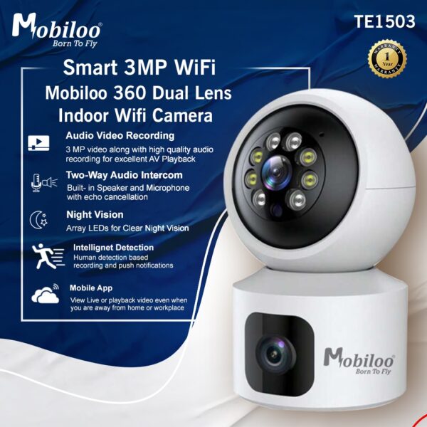 MOBILOO 360 DUAL LENS INDOOR WIFI CAMARA - Image 3