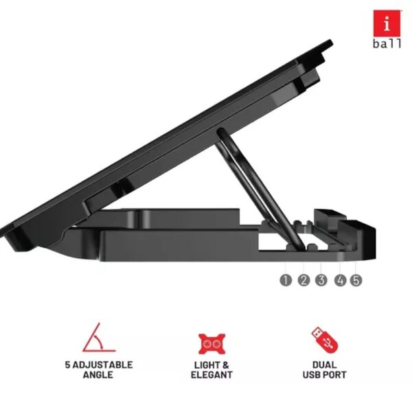 Iball Laptop Cooling Pad 15.6 Inch With Led Light ICEPAD - Image 3